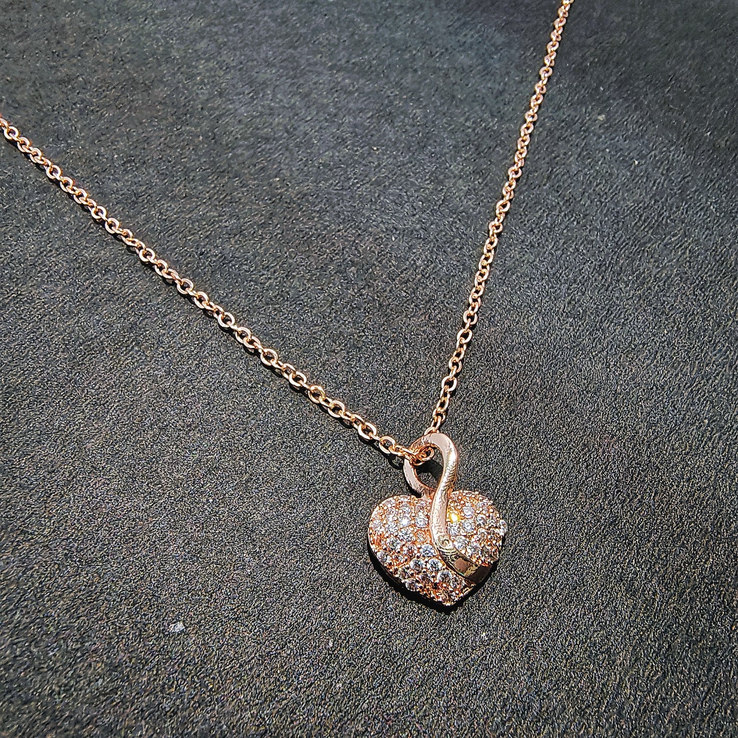 Rose Gold Heart Pendant Necklace
