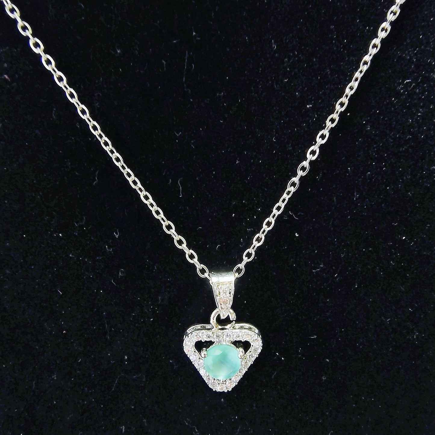 Aqua Radiance Triangle Pendant Set