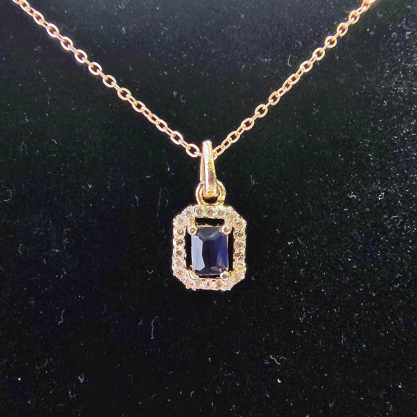 Luxe Emerald-Cut Blue Stone Jewelry Set