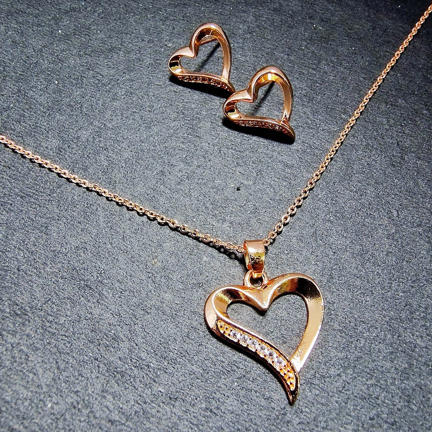 Romantic Heart-Shaped Jewelry Set