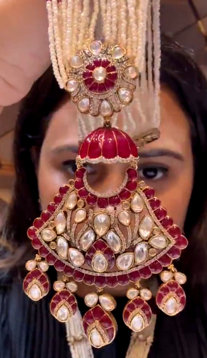 Multi-Strand Beaded Kundan Necklace