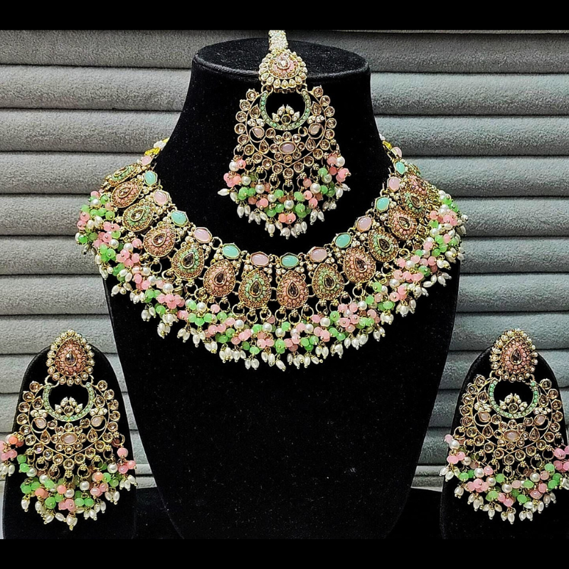 Royal Beaded Kundan Necklace Set