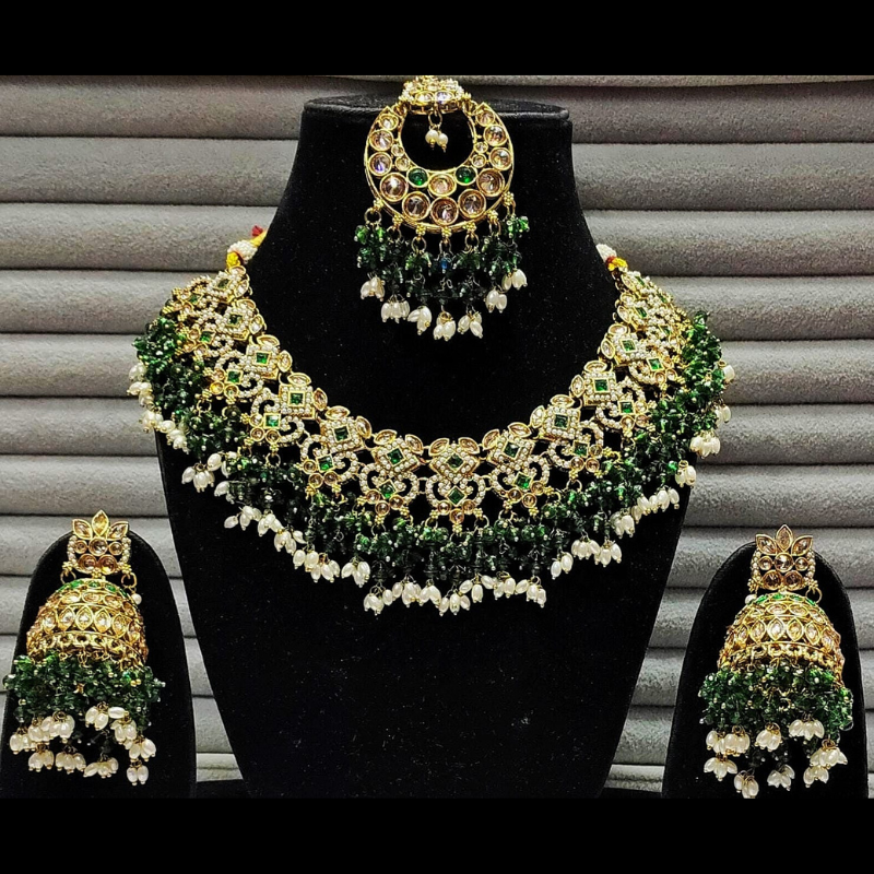 Classic Gold & Pearl Kundan Necklace Set