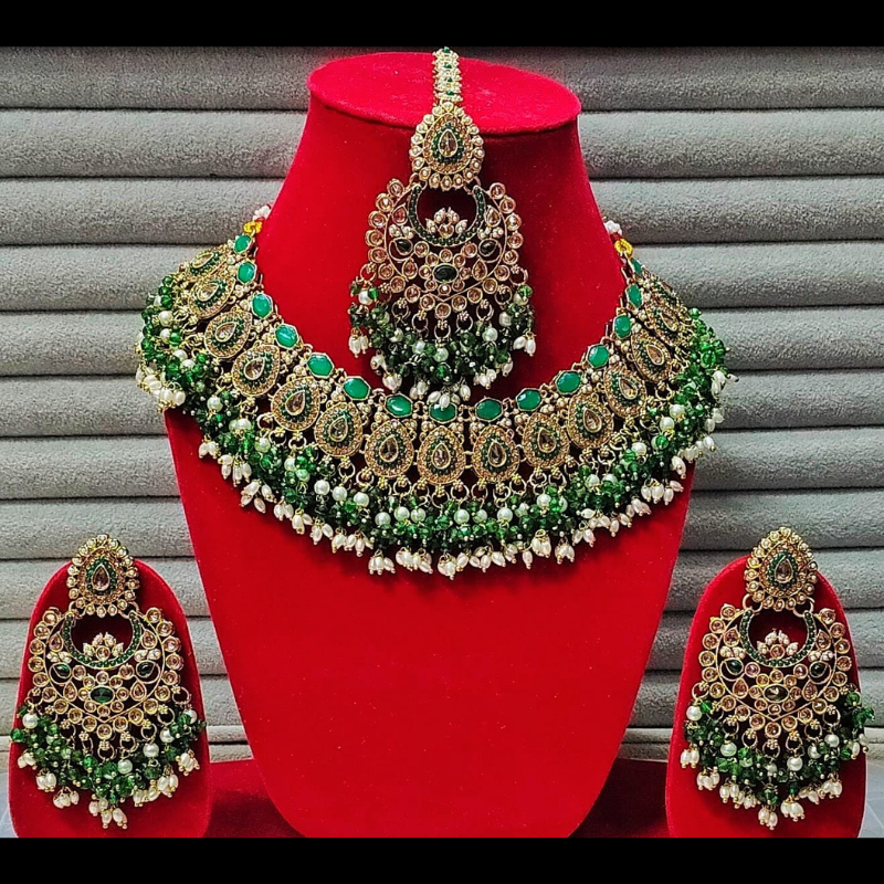 Royal Beaded Kundan Necklace Set