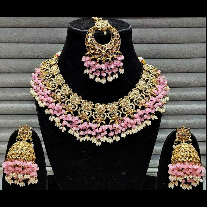 Classic Gold & Pearl Kundan Necklace Set