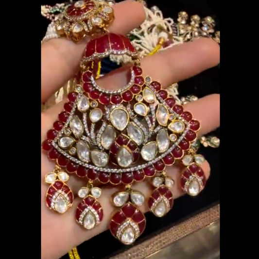 Multi-Strand Beaded Kundan Necklace