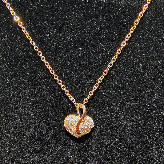 Rose Gold Heart Pendant Necklace