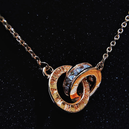 Roman Numeral Gold Necklace