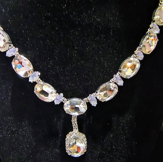 Dazzling Crystal Teardrop Choker Necklace