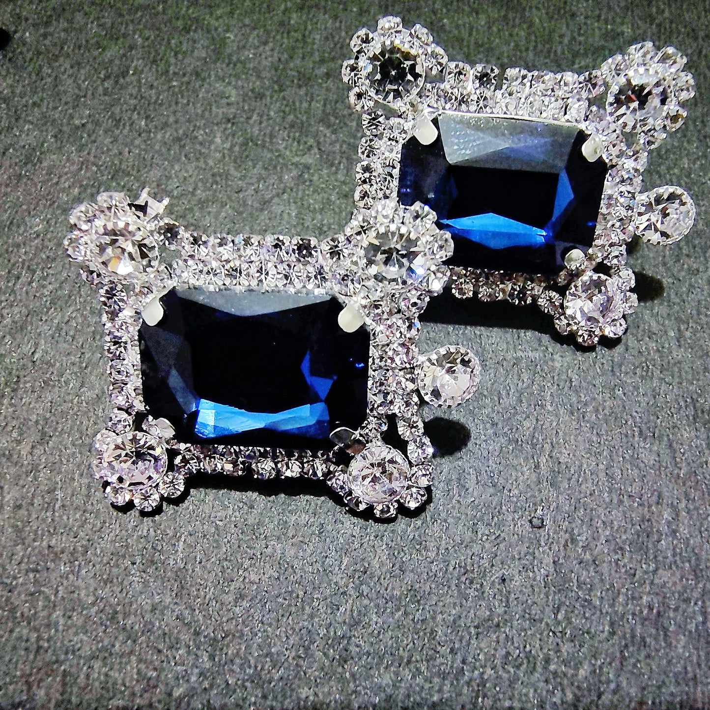 Royal Blue Cubic Zirconia Necklace and Earrings