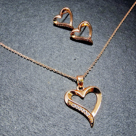 Romantic Heart-Shaped Jewelry Set
