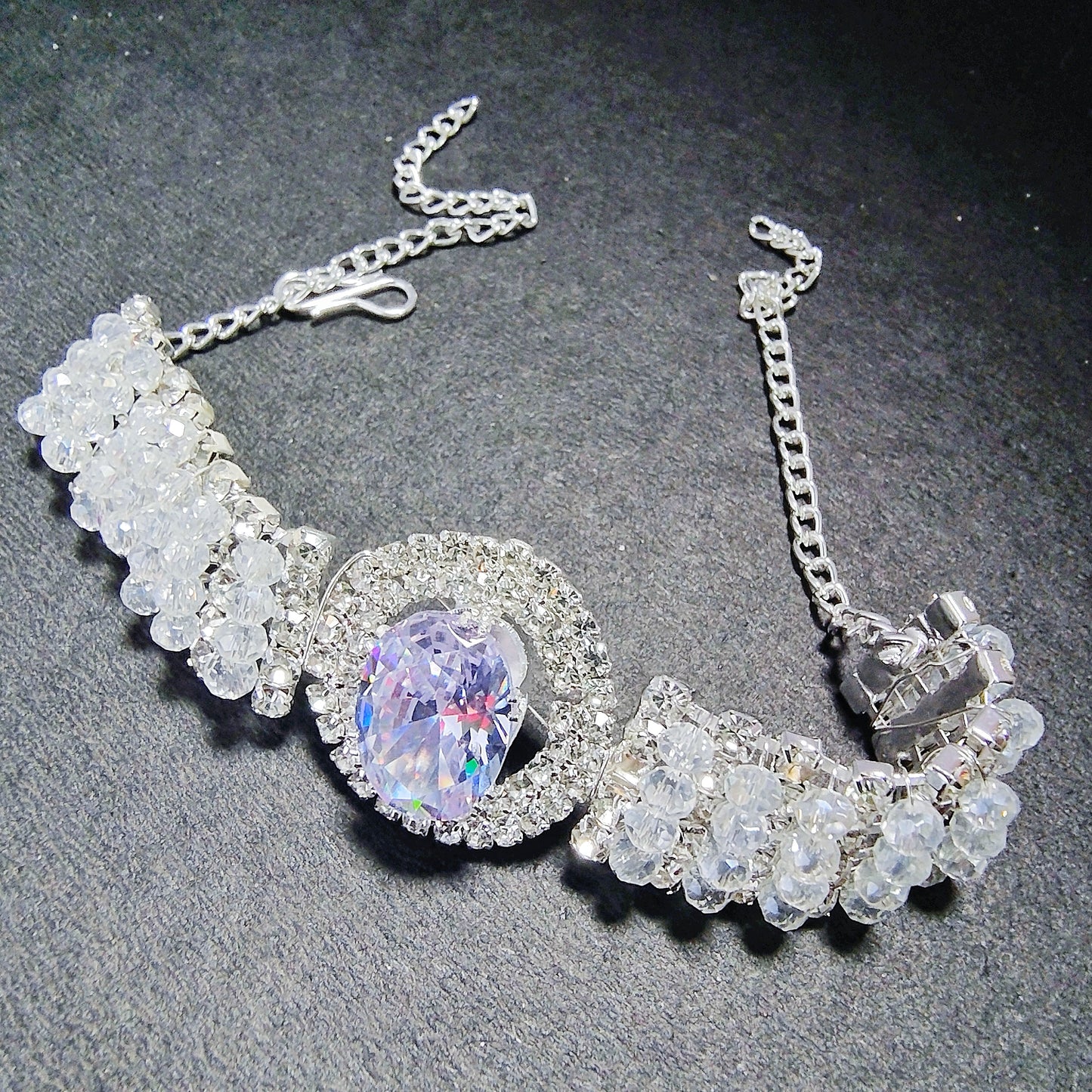 Sparkling Pearl & Silver Bracelet